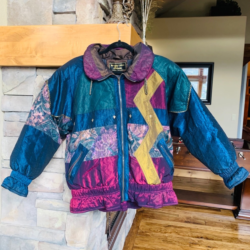 Vintage Jacket, duck feather down jacket, 90s